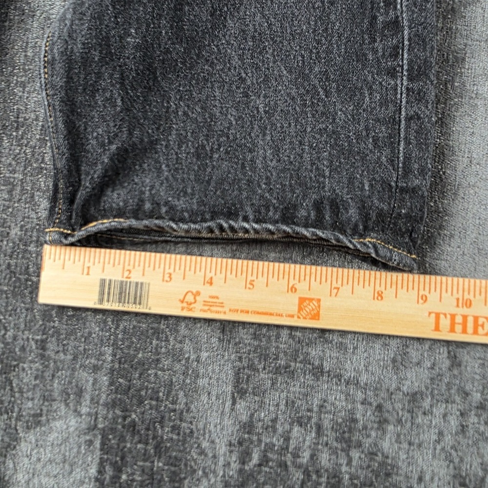 Levis 501xx Jeans Mens 42x32 (Fits 40x30) Faded Black Button Fly 100% Cotton Emo - Picture 4 of 9